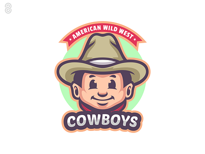 Cowboys Mascot Logo Design branding design graphic design illustration logo vector