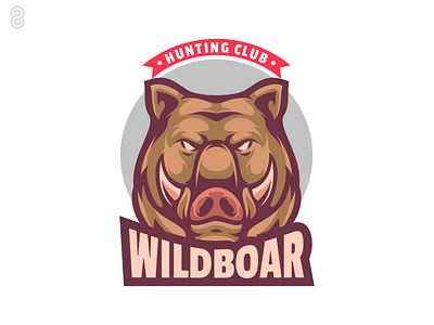 Wildboar Mascot Logo Design branding design graphic design illustration logo vector