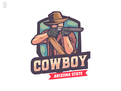 Cowboy Mascot Logo Design branding design graphic design illustration logo vector