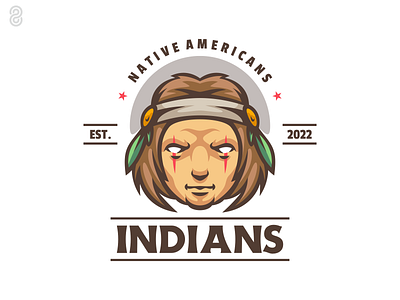 Indians Mascot Logo Design branding design graphic design illustration logo vector