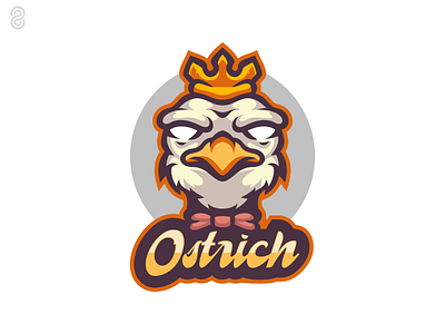 Ostrich Mascot Logo Design branding design graphic design illustration logo vector