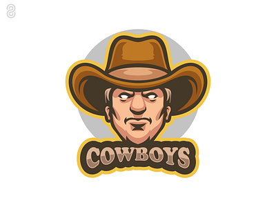 Cowboys Mascot Logo Design branding design graphic design illustration logo vector