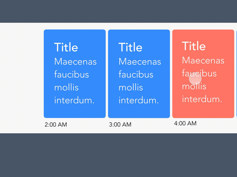 Timeline Scroll Design animation horizontal information interaction minimal motion scroll swipe timeline touch ui ux