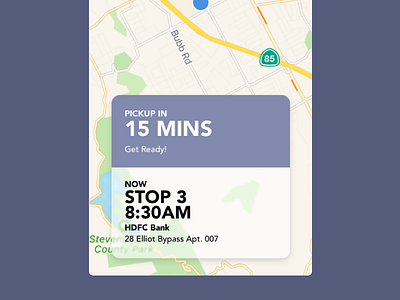 WIP - Pickup progress android app blur bus ios minimal school simple transportation typography ui ux