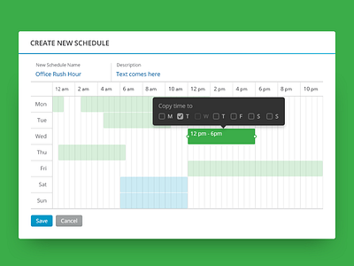 Create Schedule calendar design ixd minimal saas schedule ui ux web