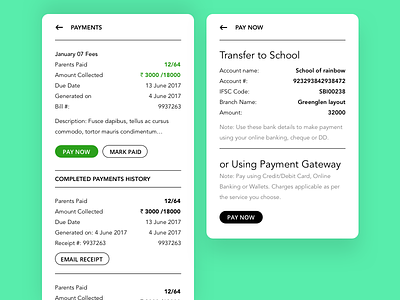 Clean payments and billing page android billing black ios ix minimal mobile payment ui ux white xd