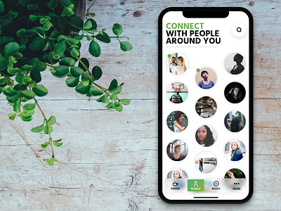Connect with people android app chat ios11 iphone8 iphonex ix minimal people social ui ux