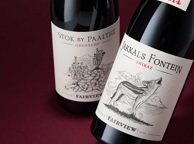 Fairview Single Vineyard Range illustration packaging packaging design vector wine wine label wine label design winery