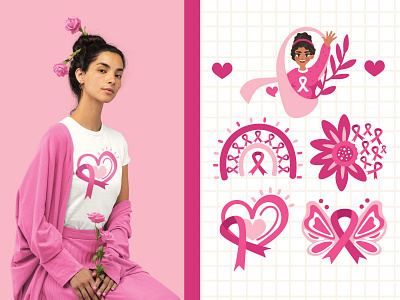 Breast Cancer Awareness awareness branding breast cancer breast cancer awareness design graphic design graphic illustration illustration logo medical product design vector women