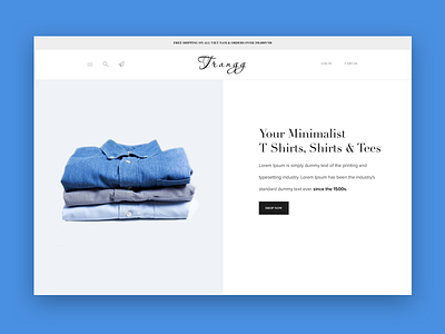 Trang's Store homepage clean design experience minimal ui user web website