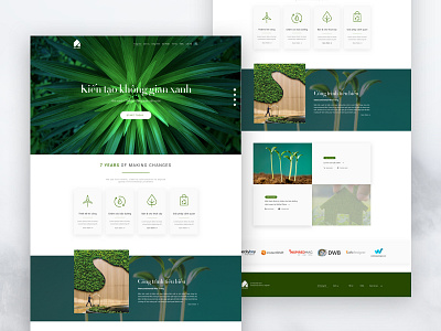 Green House Project car clean homepage house landingpage theme ui website