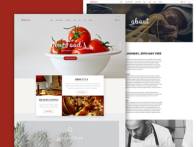 Newfood's Luxury Restaurant Website clean creative design experience food restaurant user ux web website