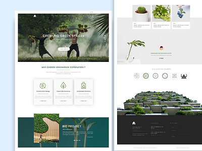 Minimal Homepage - Greenhouse clean green greenhouse layout minimal natural ui ux website