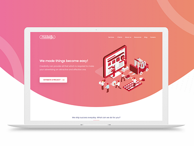 Agency website - Isometric Style