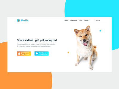 Petis - Pet Adoption Landingpage
