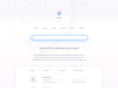 TMsearch home screen gradient home screen logo technology website