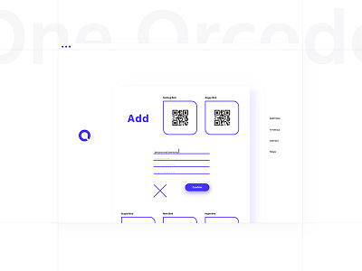 Qrcode Website Design blue clean home screen logo modern technology ui ux website