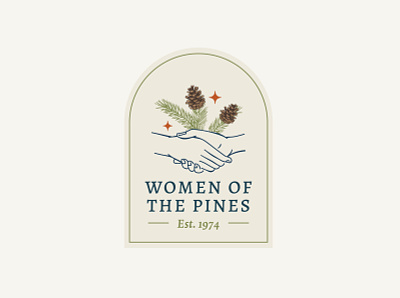 Women of the Pines Logo Design badge design badge logo badges bohemian boho branding branding design design icon illustration logo pine pinecone typography vector
