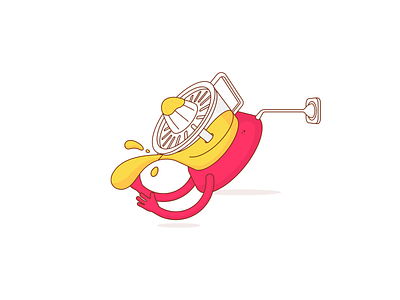 "Life of an Orange" part 2 cartoon character design design illustration juicer orange orange juice vector