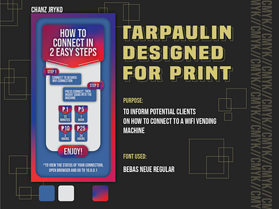 Tarpaulin to inform potential users on how to connect. design graphic design illustration tarpaulin typography vector