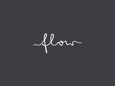 flow brand custom flow handwritten logo logotype mark typography water