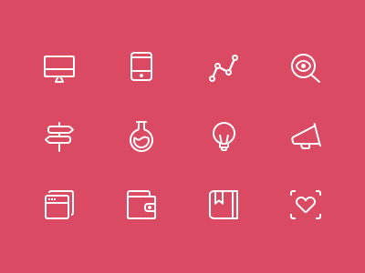pcns (icon set) digital glyph icon icons line pictogram platform services set simple stroke