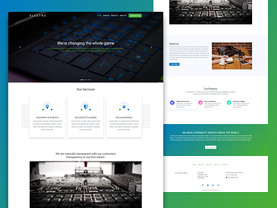 Electro landing page