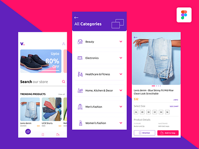 Ecommerce App - UI Exploration by K for NFN Labs on Dribbble