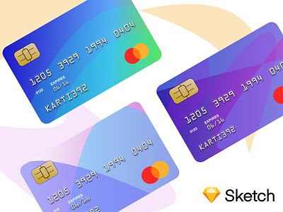 Credit card template - Sketch freebie