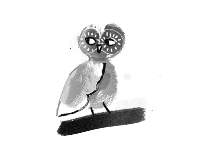 Owl brush brushes bw coruja illustration owl