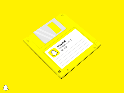 Snapchat® update available brand brandnew concept design dribbble floppydisk illustration logo popular snapchat vector