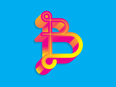Untitled (The Letter B) alphabet design dribbble gradient illustration letter popular type typography vector