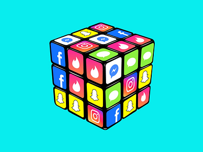 The Ultimate Time Waster 😁 color concept dribbble icons illustration logos popular rubikscube socialmedia uiux vector