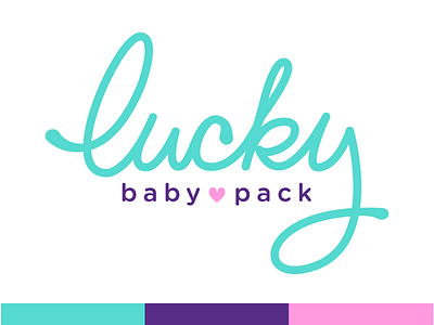 The Lucky Baby Pack - Logo Design branding color design font graphicdesign handtype lettering logo logodesign lucky popular
