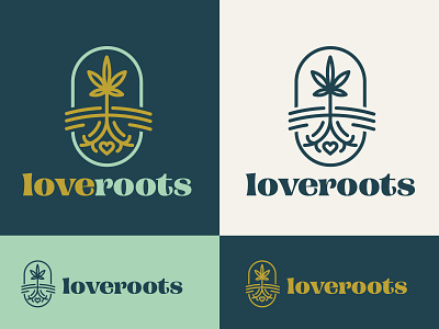 LoveRoots balm brand branding cannabis hemp identity logo love roots