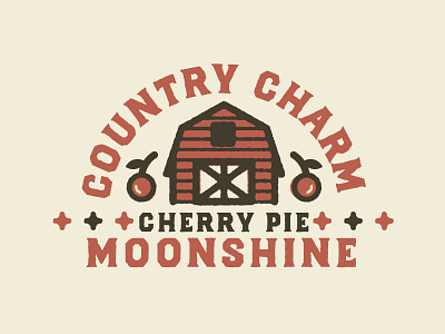 CountryCharm alberta barn brand branding cherries cherry edmonton farm fresh identity logo