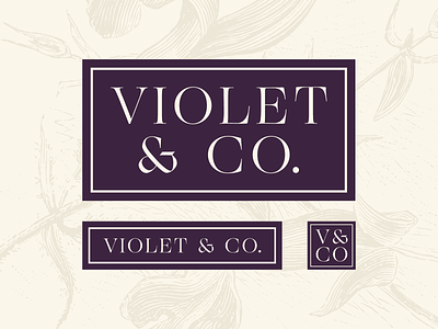 Violet & Co. brand branding design floral flower icon identity logo vector
