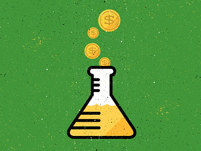 Money Experiments beaker cash coins experiment gold money science