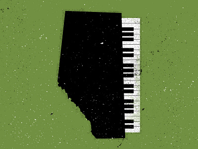 Alberta Grand Piano alberta black green keys music notes piano prairies white