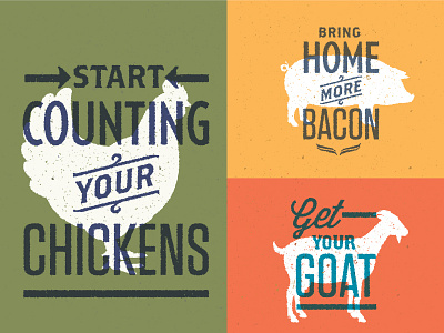 Chicken, Pig and Goat chicken farm goat hog overlay pig rural type