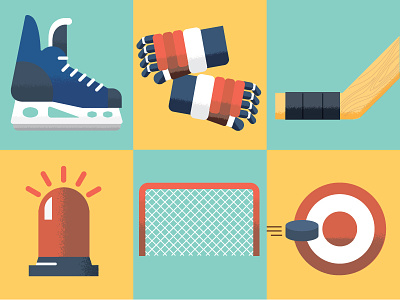 Hockey Icons gloves goal hockey ice icons net pucks skates stick target