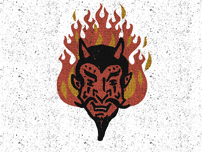 Devil devil evil fire flames grit illustration texture