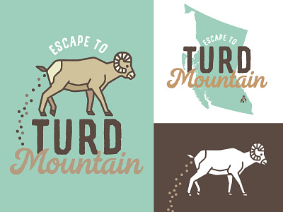 Turd Mountain bighorn blue british columbia brown crap dookie gold nuggets poo poo poo poop sheep