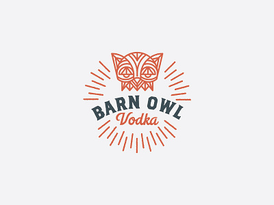 Hansen Barn Owl Vodka alberta barn barn owl blue booze brand logo mark owl red vodka