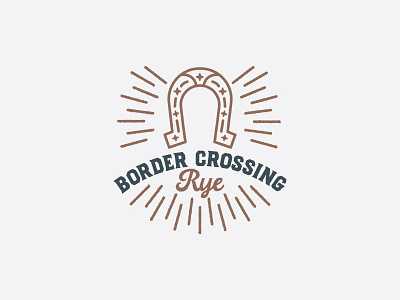 Hansen Border Crossing alberta booze brand grains horseshoe liquor logo lucky mark rye