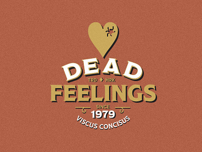 Dead Feelings brand branding broken hearts hearts identity lockup logo type