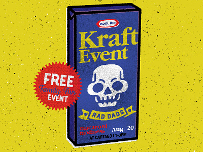 Rad Dads Macaroni Kraft Event box bright dads grit macaroni noise poster rad rad dads