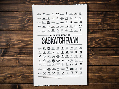 The Ghost Towns of Saskatchewan Print brand design ghost towns logo saskatchewan silkscreen