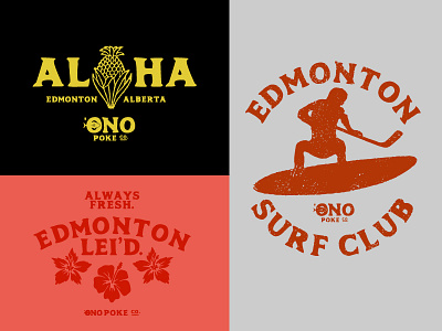 'Ono Poke Shirt Collection aloha brand design edmonton hawaiian lei logo shirt surf