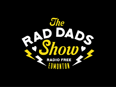 The Rad Dads Show black brand dads fatherhood logo podcast punk yellow